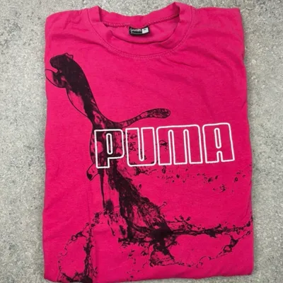 T-shirt Puma rose logo graphique vintage streetwear taille M